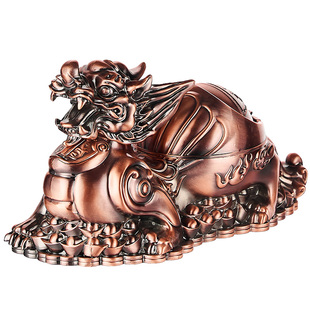 金属复古烟灰缸家用客厅创意个性潮流带盖子大容量防飞灰防摔摆件