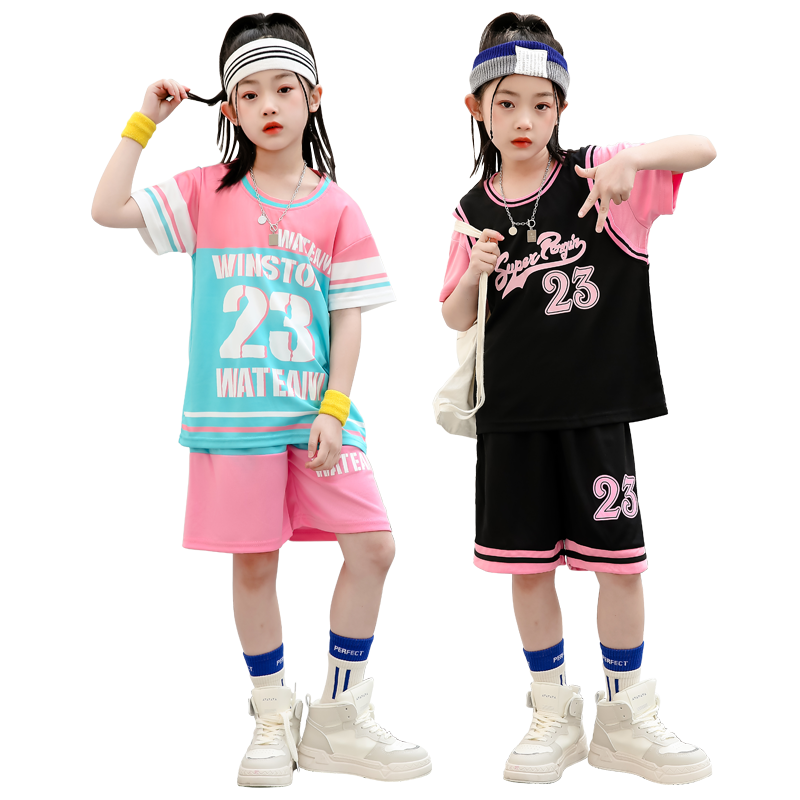 女童球衣运动套装夏装2024新款短袖短裤儿童夏季女孩速干篮球服潮