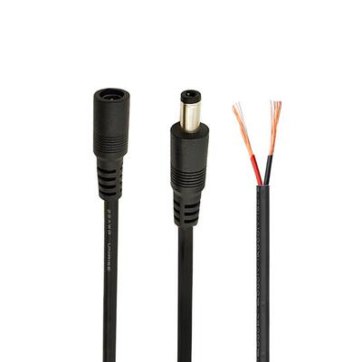 DC线纯铜电源线 单头dc母头线对插头公头5.5*2.5mm直流电源连接头