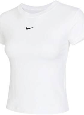 滔搏NIKE耐克女子基础百搭圆领训练运动休闲短袖T恤FV5509-100