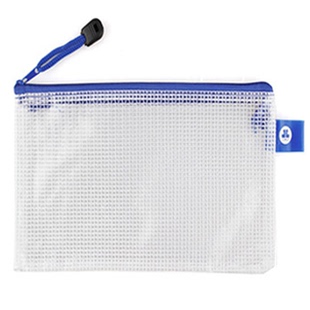 杰利 A5银行零钱包彩色网格拉链文件袋25K作业袋A4透明资料袋文具收纳袋防水拉边袋 A6票据笔袋 定制印刷LOGO