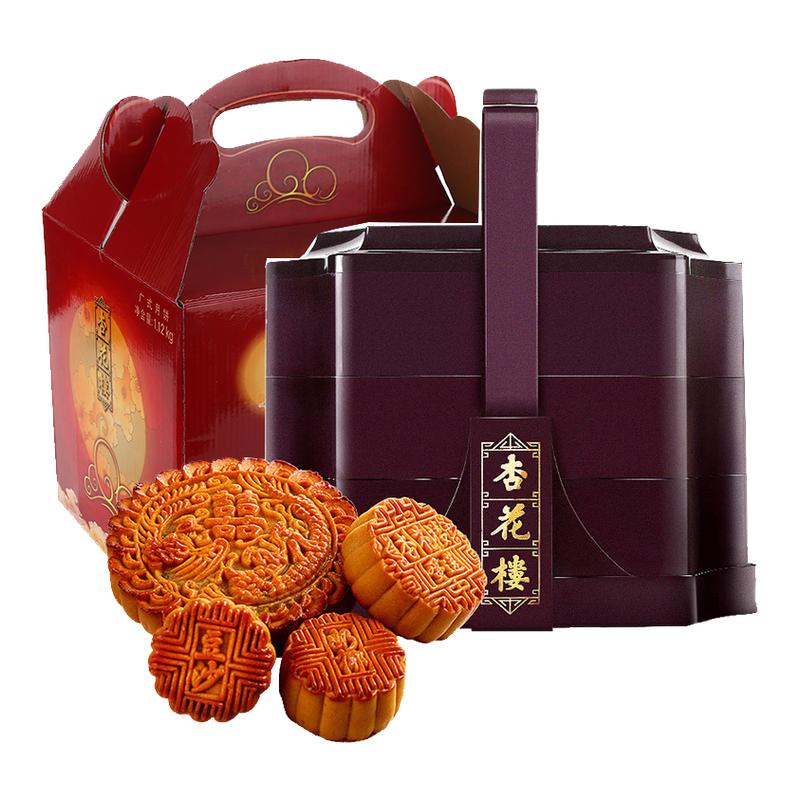 杏花楼提篮广式月饼豆沙奶油椰蓉