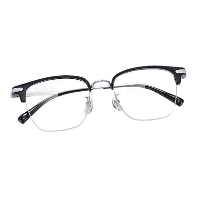 依视路镜片钻晶膜岩A4眉线半框