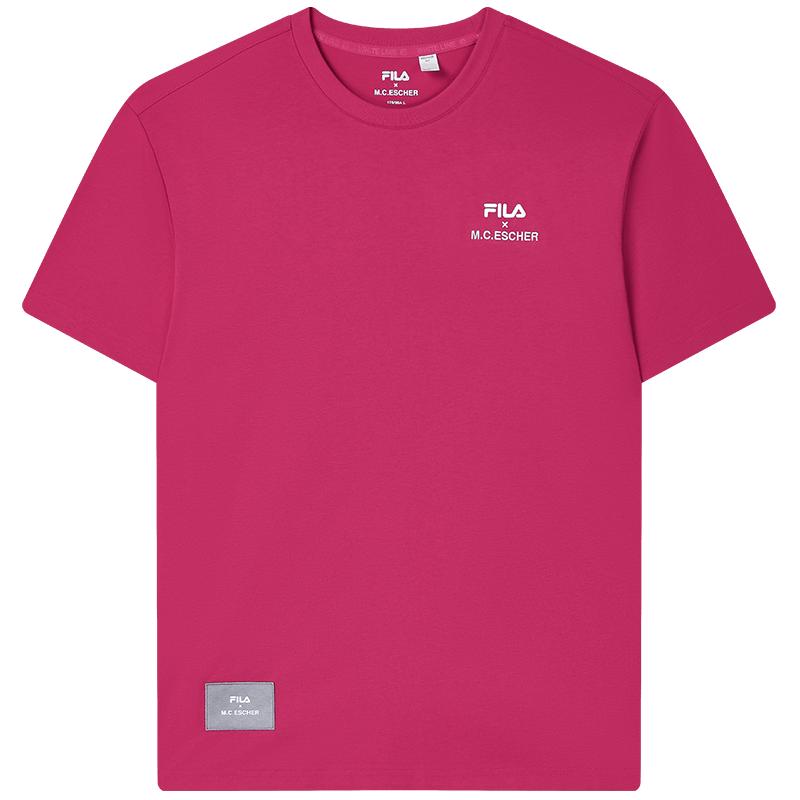 FILA 斐乐官方男子针织短袖衫2025秋新款时尚简约休闲舒适干爽T恤