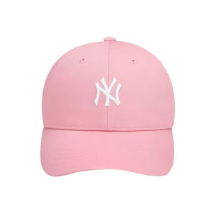 韩国正品MLB帽子粉色NY小标女防晒男棒球帽百搭遮阳潮鸭舌帽CP77