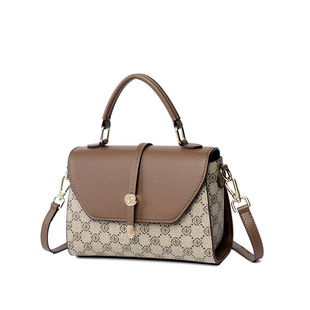 包包女2025新款时尚老花包通勤手提包中年妈妈包斜挎包女士单肩包