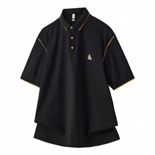 夏季翻领短袖POLO衫男宽松美式复古运动休闲2026新款正品潮牌T恤