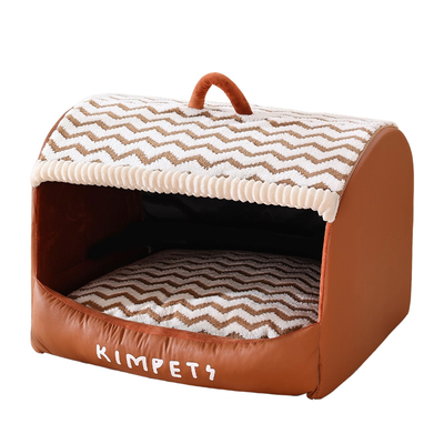 猫窝冬季保暖半封闭式安全感猫咪睡窝四季通用可拆洗猫咪睡垫用品