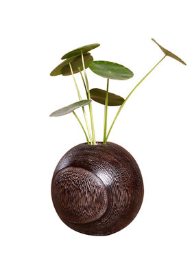 小花瓶摆件禅意木质花器