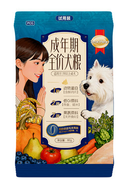 【u先试用】慧心成年期幼年期全价狗粮试吃80g