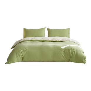 碧山春辰天竺棉针织棉四件套全棉纯色被套床单床笠纯棉三件套床品