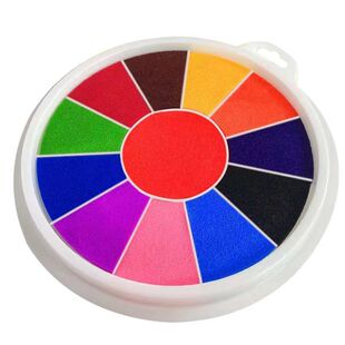 可水洗儿童创意手指画安全环保彩色印泥盘亲子互动活动签到印盘