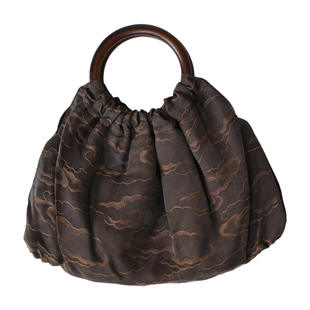 真丝香云纱包包国风女高级感手提袋小众设计高端轻奢木手柄手提包