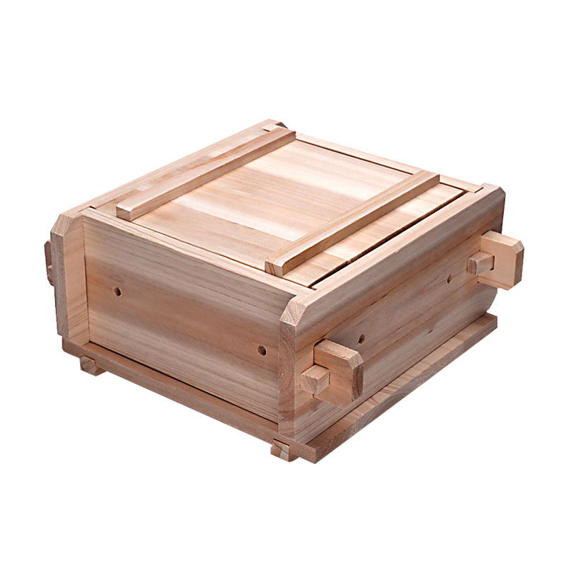 溪邸 可拆卸家用豆腐模具 天然杉木豆腐盒 豆腐框DIY工具 20*20