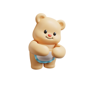 可爱小熊浴室梳子置物架牙刷收纳架厕所免打孔挂钩卫生间壁挂神器