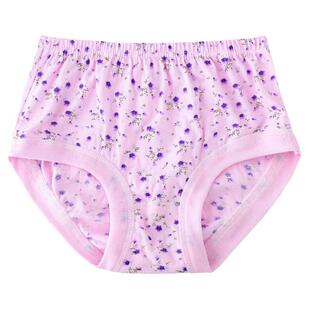 妈妈内裤女纯棉中老年人高腰大码女士全棉奶奶老人宽松三角短裤头