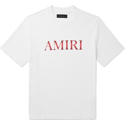 【折扣】AMIRI男士品牌标志印花棉质平纹布T恤