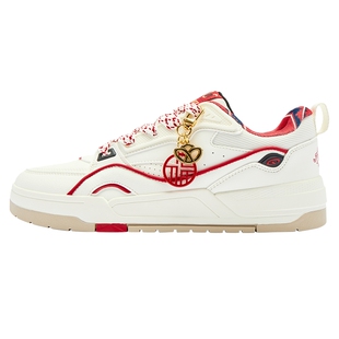 乔丹男鞋板鞋2026春季时尚红色本命年厚底增高休闲鞋橡胶运动鞋男