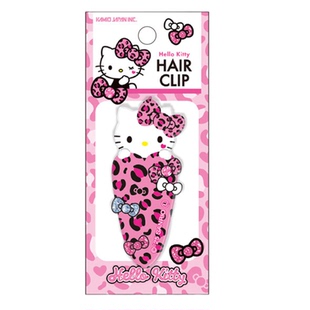 (国现)日本hello kitty库洛米联名限定豹纹系列刘海夹发夹钥匙圈
