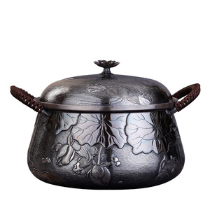 银汤锅纯火锅999多功能双耳加厚手工大号煮水煮面排骨炖锅子锅具