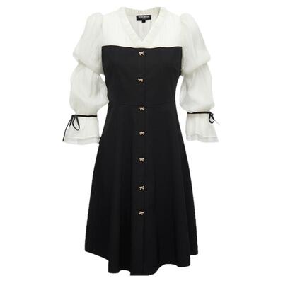 VeroModa公主风泡泡袖连衣裙