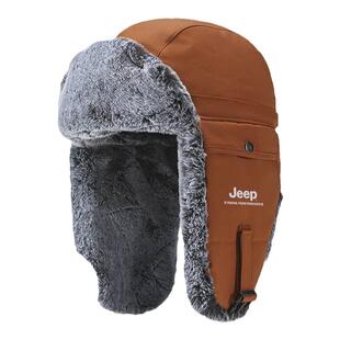 jeep男士帽子男款冬季加绒东北保暖女冬天棉帽防寒加厚雷锋帽