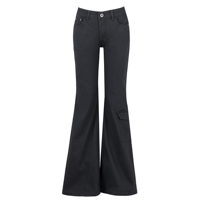 MYFAERIE黑武士工装微喇裤~