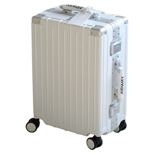 独爱撞色！出口日本airway铝框拉杆箱刹车轮托运行李箱杯架旅行箱