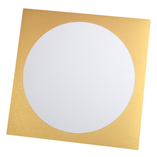 泥金宣纸圆形正方形加厚硬卡软卡书画作品专用纸黄色卡纸熟宣工笔国画小楷镜片书法空白扇面宣纸10张