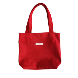 看着小容量却很大哟～纯色简约风百搭手提小包日韩学生单肩帆布包