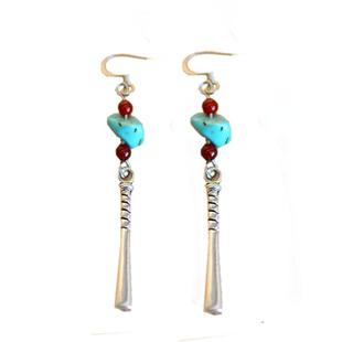 独特漂亮耳环绿松石耳饰尼泊尔藏式云南穿搭稀奇古怪免打孔耳夹