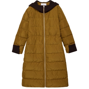 【冬日热卖】ZUCZUG 素然冬季女士经典拼接撞色长款带帽羽绒服