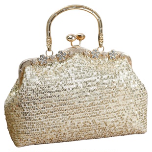 阿呆手工小众设计高级感亮片手提包女配旗袍礼服晚宴喜婆婆手拎包