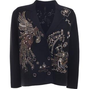 渔牌女装外套女款2024新款春夏古典重工绣花贵气休闲外套FGGA3616