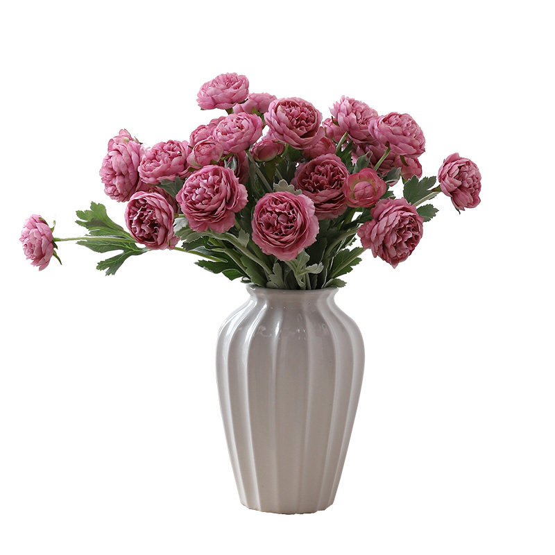 高端轻奢洋牡丹仿真花露莲假花芍药仿真花客厅餐桌家居装饰摆件