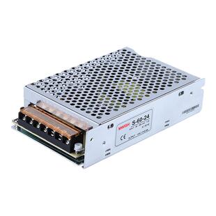 明伟S-60W-24V2.5A直流工业开关电源盒DC12V5A集中供电模块变压器