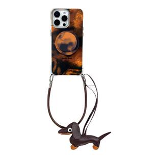 琥珀冰咖啡渲染适用苹果16promax磁吸支架vivo斜挎可背华为防摔小米15手机壳四角带孔一体挂绳iPhone15手机壳