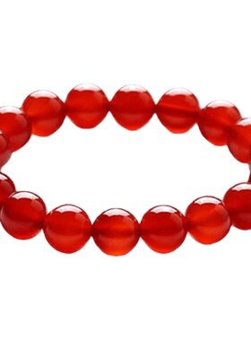 碧雅8mm红色珠子女士流行手链
