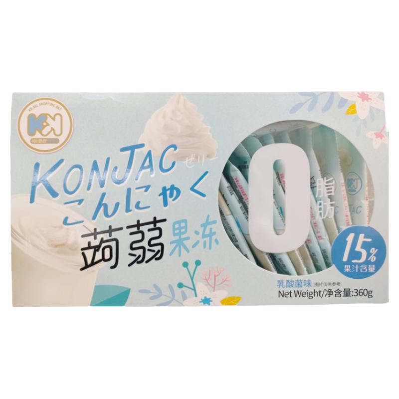超友味蒟蒻果冻条青梅汁0脂肪果汁果冻白桃乳酸菌味女生零食360g