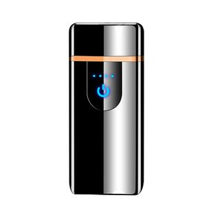 气电二用双火打火机触摸感应防风电量显示点烟器男士创意个性潮流