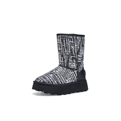 艾今24冬8cm增高保暖羊毛雪地靴