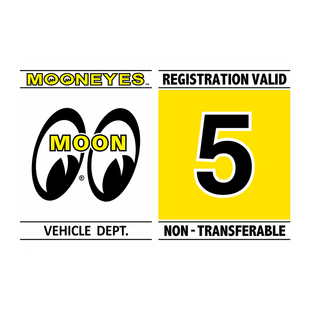 Mooneyes月亮眼复古机车数字号码副牌改装贴纸大眼仔汽车反光贴
