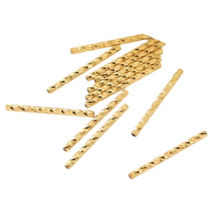 18K包金保色批花直管手链diy手工串珠材料饰品配件管珠细管隔珠