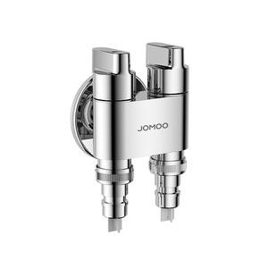 九牧三通角阀一进二出双把双控一分二分水器开关双出水阀门水龙头