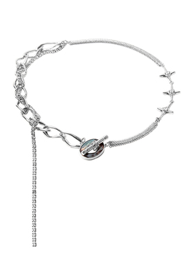 初懂铜镀白金女轻奢小众锁骨链