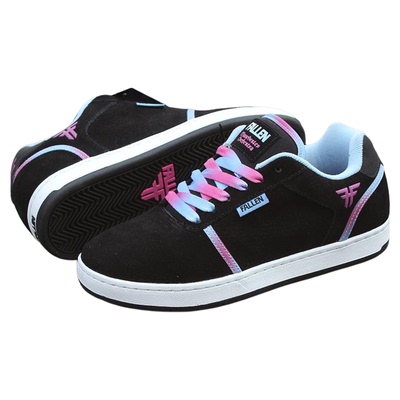 彩虹配色fallen滑板鞋翻毛皮男女