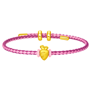 周大福SOINLOVE「下午茶」胡萝卜黄金转运珠吊坠VR868情人节礼物