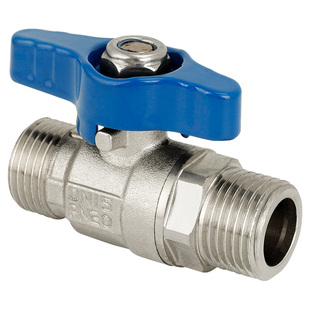 全铜内外丝球阀热水器冷热水阀开关4分直通大流量铜球芯活接dn15