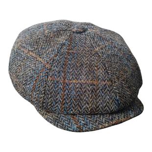 经典哈里斯格纹报童帽Harris粗花呢八角帽复古潮男英伦风春秋帽子