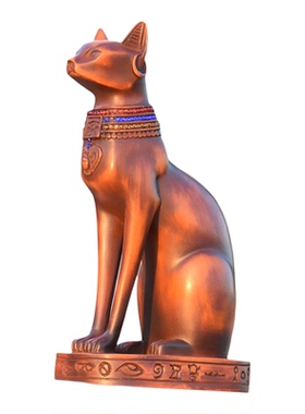 古典高贵埃及猫树脂摆件客厅餐厅金字塔店铺装饰猫神贝斯特纪念品